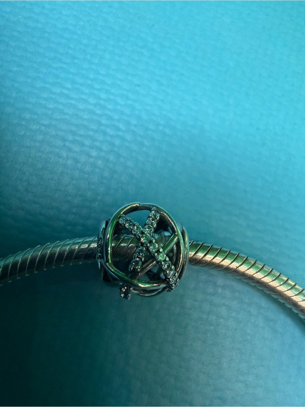 Authentic Pandora Galaxy Openwork Charm with Clear Zirconia